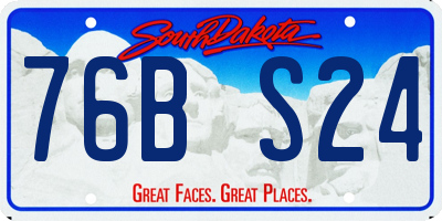 SD license plate 76BS24