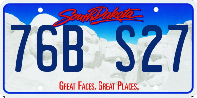 SD license plate 76BS27