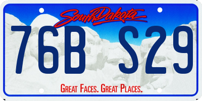 SD license plate 76BS29