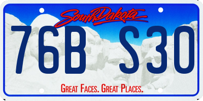 SD license plate 76BS30