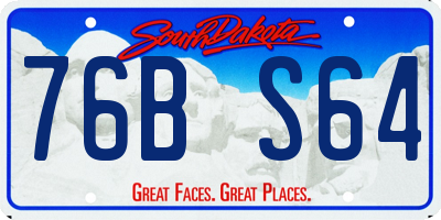 SD license plate 76BS64