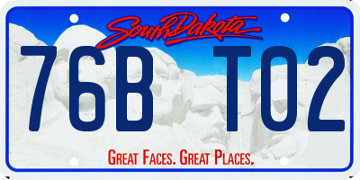 SD license plate 76BT02
