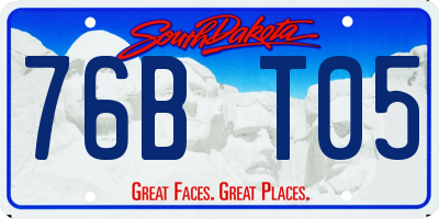 SD license plate 76BT05