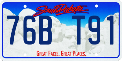 SD license plate 76BT91