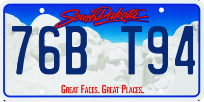 SD license plate 76BT94