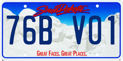 SD license plate 76BV01
