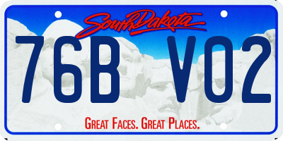 SD license plate 76BV02