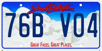 SD license plate 76BV04