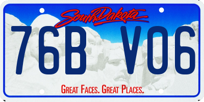 SD license plate 76BV06