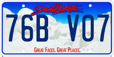 SD license plate 76BV07