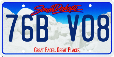 SD license plate 76BV08