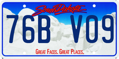 SD license plate 76BV09