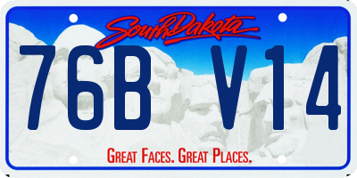 SD license plate 76BV14