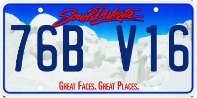 SD license plate 76BV16