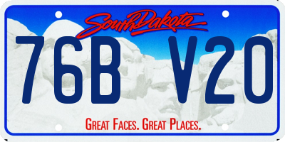 SD license plate 76BV20