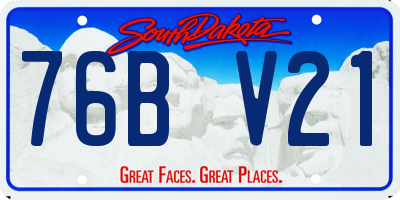 SD license plate 76BV21