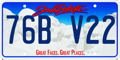 SD license plate 76BV22