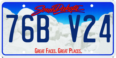 SD license plate 76BV24
