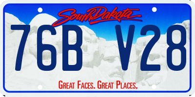 SD license plate 76BV28