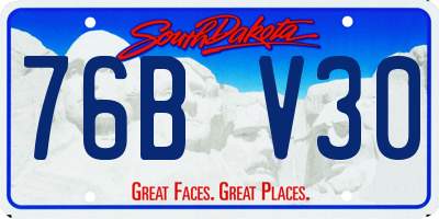 SD license plate 76BV30