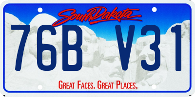 SD license plate 76BV31