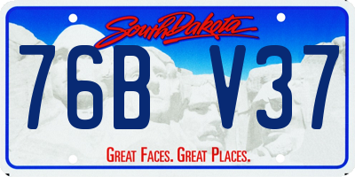 SD license plate 76BV37