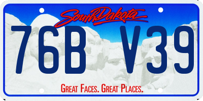 SD license plate 76BV39