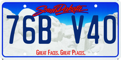 SD license plate 76BV40