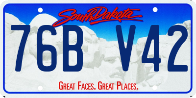 SD license plate 76BV42