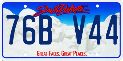 SD license plate 76BV44
