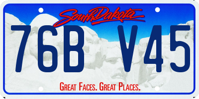 SD license plate 76BV45
