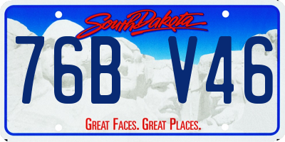SD license plate 76BV46