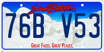 SD license plate 76BV53
