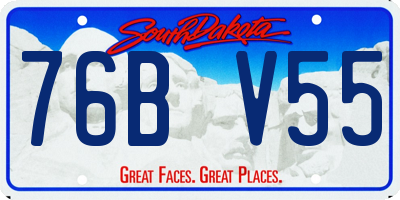SD license plate 76BV55