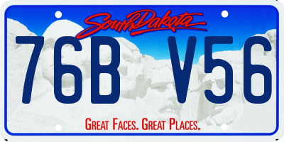 SD license plate 76BV56