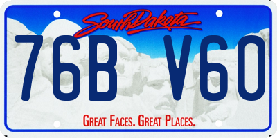 SD license plate 76BV60
