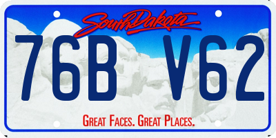 SD license plate 76BV62