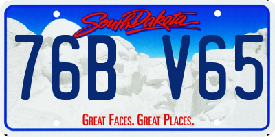 SD license plate 76BV65