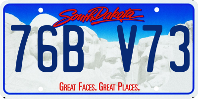 SD license plate 76BV73