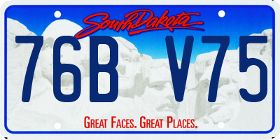 SD license plate 76BV75