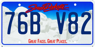 SD license plate 76BV82
