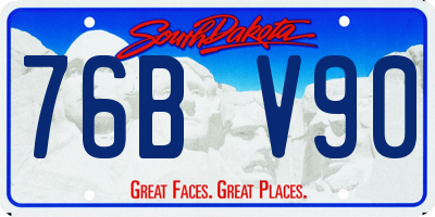 SD license plate 76BV90