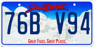 SD license plate 76BV94