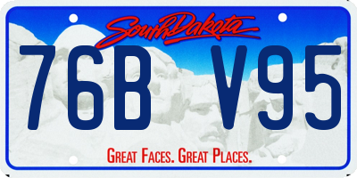 SD license plate 76BV95