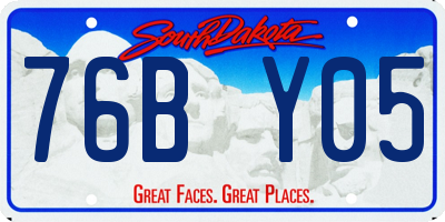 SD license plate 76BY05