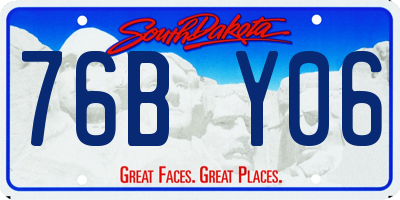 SD license plate 76BY06