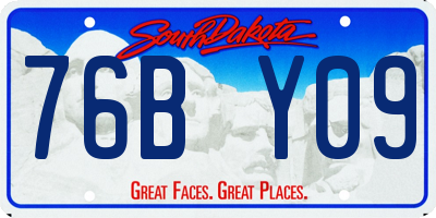 SD license plate 76BY09
