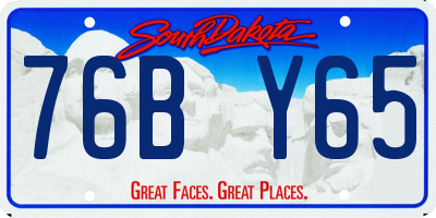 SD license plate 76BY65