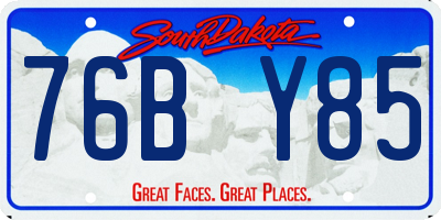 SD license plate 76BY85