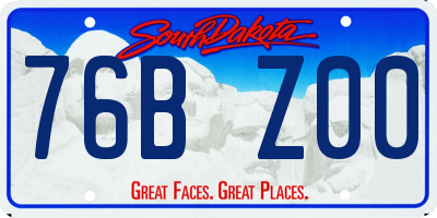 SD license plate 76BZ00